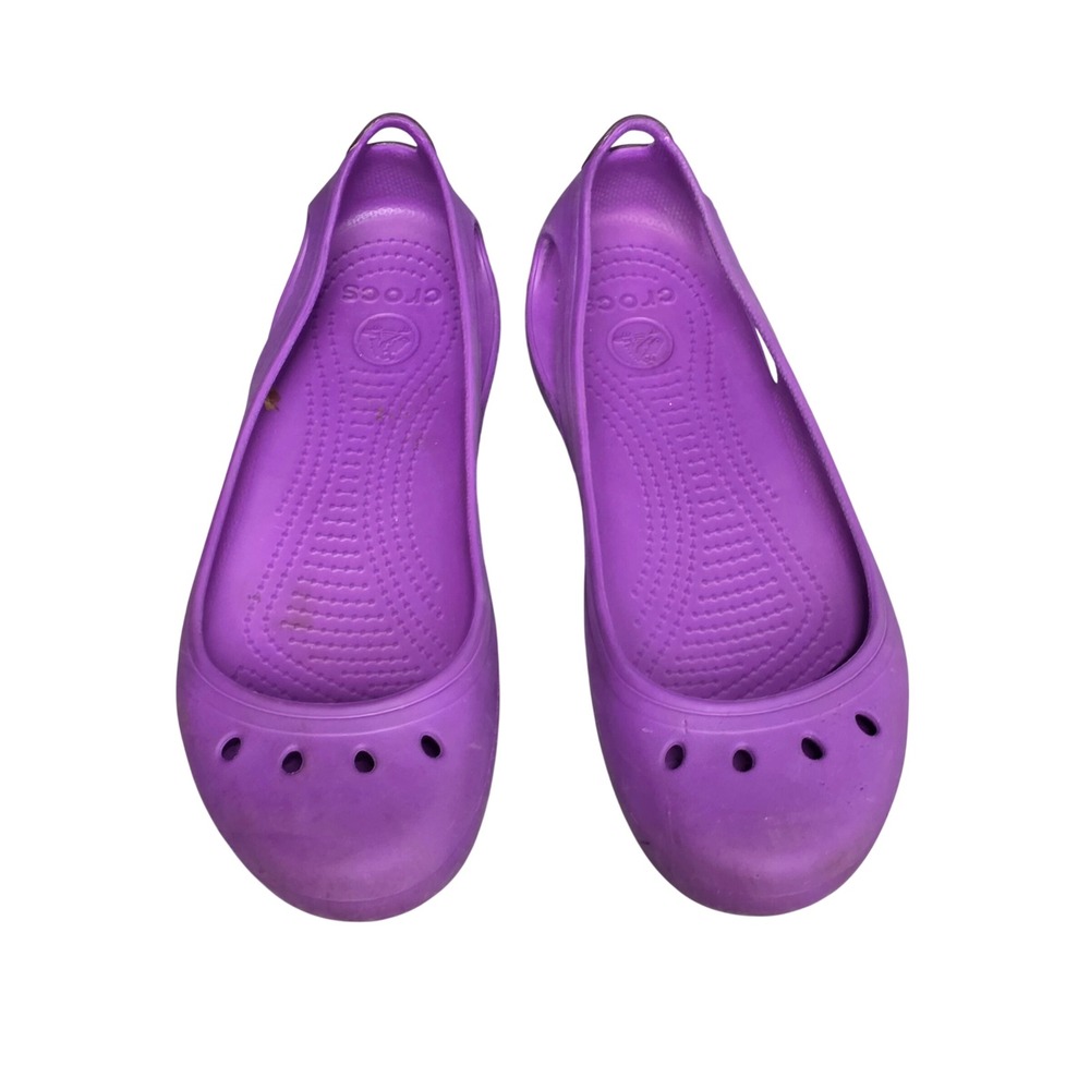 Crocs Kadee Purple Ballet Flats Womens Size 10 Slip On Comfort Shoes